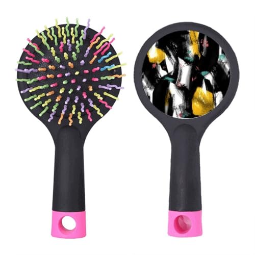 Graffiti Art Grain Illustration Muster Salon Entwirrung Haarbürste Kissen Basis von no/no