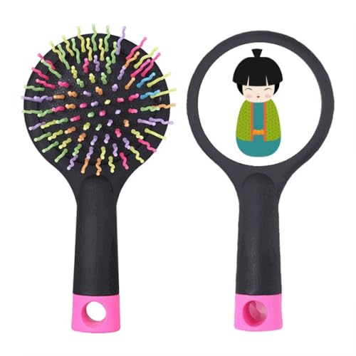 Grüne Kimono-Puppe Kunst Japan Salon Entwirrende Haarbürste Kissen Basis von no/no