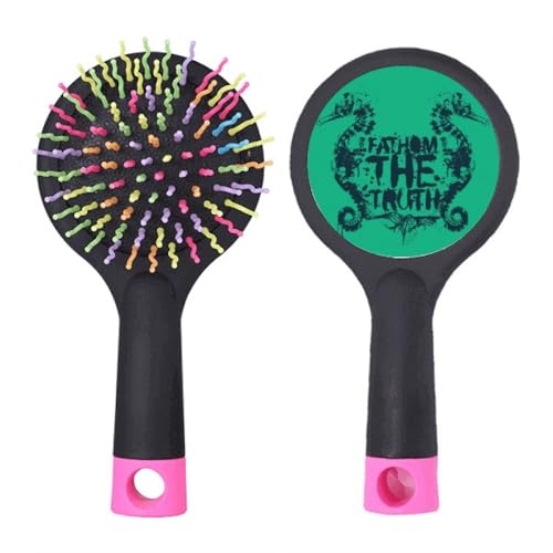 Grüner Hippocampus Marine Life Pattern Salon Entwirrende Haarbürste Kissen Basis Grüner Hippocampus Marine Life Pattern Salon Entwirrende Haarbürste Kissen Basis von no/no