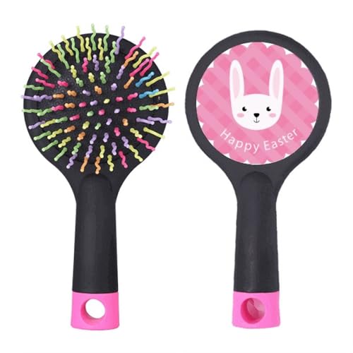HAPPY OSTERN Festival Bunny Pattern Salon Entwirrende Haarbürste Kissen Basis von no/no