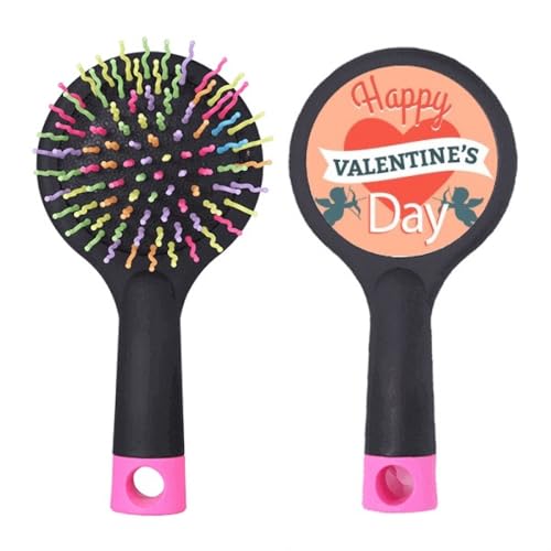 Happy Valentine's Day Heart Angel Salon Entwirrende Haarbürste Kissen Basis von no/no