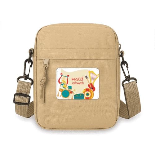 Headset-Trommel-Musikinstrumente, Crossbody-Tasche, Handy-Geldbörse, Handtasche, Schultertasche, Mini-Tasche von no/no