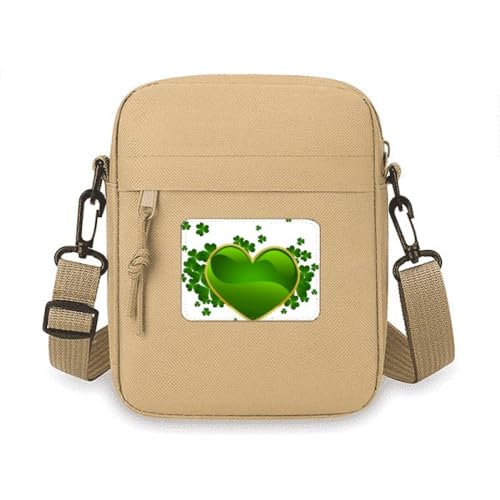 Heart Irland St. Patrick's Day Umhängetasche, Handytasche, Handtasche, Mini-Umhängetasche Heart Irland St. Patrick's Day Umhängetasche, Handytasche, Handtasche, Mini-Umhängetasche von no/no