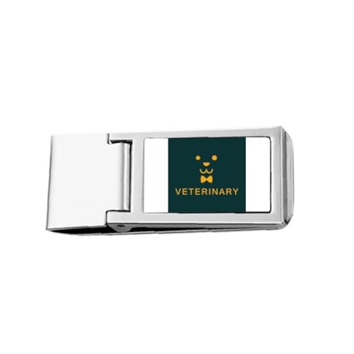 Hundeschlinge Flovely Tie Veterinarian Slim Money Clip Stainless Holder Pocket Wallet von no/no