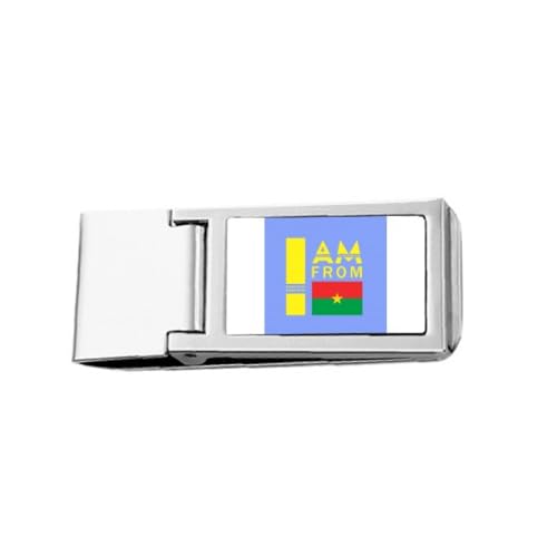 I Am from Burkina Faso Art Deco Fashion Slim Money Clip Stainless Holder Pocket Wallet von no/no