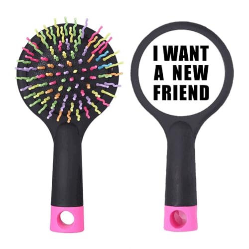 I Want A New Friend Art Deco Fashion Salon Entwirrende Haarbürste Kissen Basis von no/no
