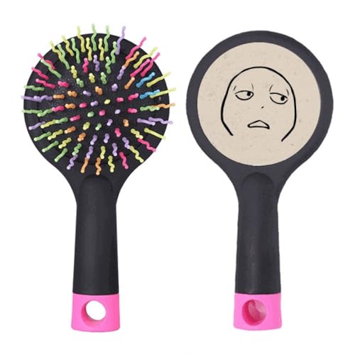 Indifferent Squint Anger Gesicht Cartoon Salon Entwirrung Haarbürste Kissen Basis von no/no