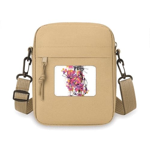 Japanische Kulturpunkt-Farbe, Geisha, Umhängetasche, Handytasche, Handtasche, Mini-Umhängetasche von no/no