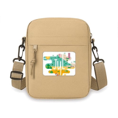 Juli-Monats-Saison Illustration Crossbody Tasche Handy Geldbörsen Handtasche Schulter Mini Tasche von no/no