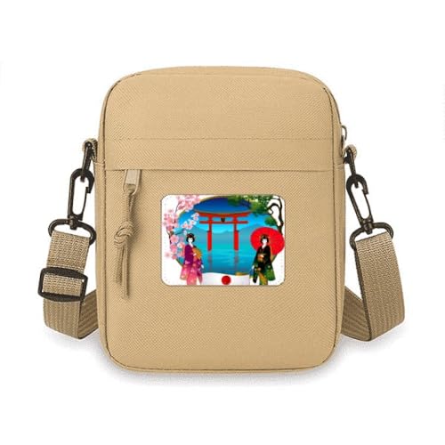 Kimono Girl Japan Culture Regenschirm Crossbody Tasche Handy Geldbörsen Handtasche Schulter Mini Tasche Kimono Girl Japan Culture Regenschirm Crossbody Tasche Handy Geldbörsen Handtasche Schulter Mini Tasche von no/no
