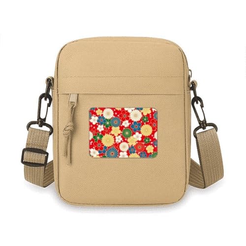 Kunstblumen, japanischer Stil, Umhängetasche, Handytasche, Handtasche, Mini-Umhängetasche von no/no