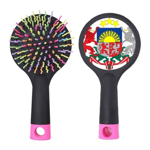 Latvia National Emblem Country Salon Entwirrende Haarbürste Kissen Basis von no/no