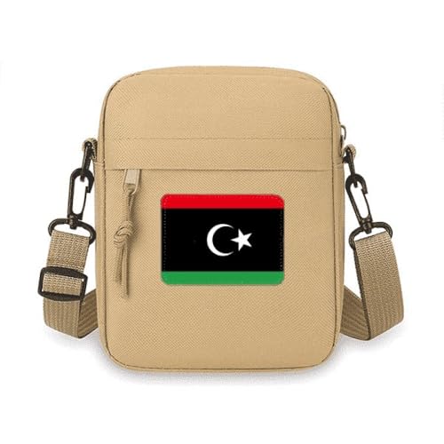 Libya Nationalflagge Afrika, Umhängetasche, Handytasche, Handtasche, Mini-Umhängetasche von no/no