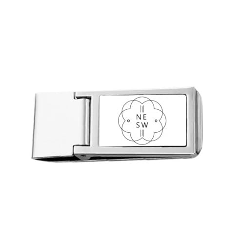 Lines Flowers Pure Art Deco Fashion Slim Money Clip Stainless Holder Pocket Wallet von no/no