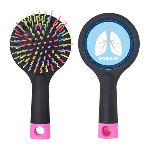 Logo Keep Lung Healthy Art Deco Fashion Salon Entwirrende Haarbürste Kissen Basis von no/no