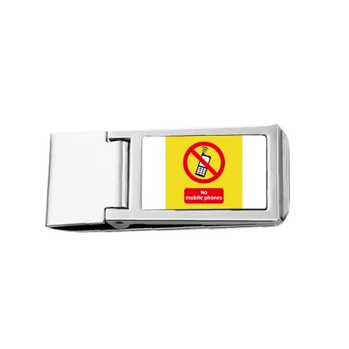 Logo No Mobile Phs Art Deco Fashion Slim Money Clip Stainless Holder Pocket Wallet von no/no