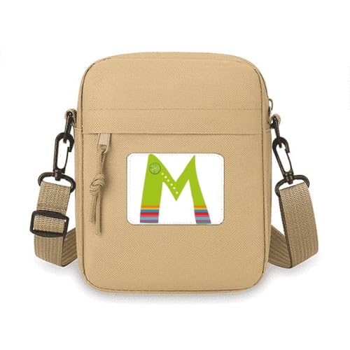 M Alphabet Orange Obst Niedliches Muster Crossbody Tasche Handy Geldbörsen Handtasche Schulter Mini Tasche von no/no