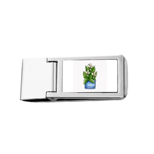 Magnolie Art Deco Fashion Slim Money Clip Stainless Holder Pocket Wallet Magnolie Art Deco Fashion Slim Money Clip Stainless Holder Pocket Wallet von no/no