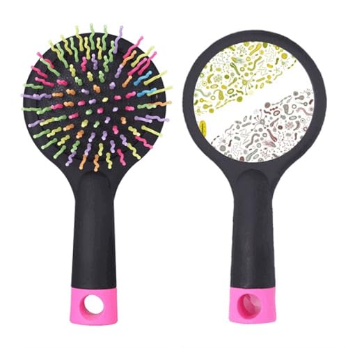 Niedliche grüne Kreatur-Zell-Illustration Salon Entwirrung Haarbürste Kissen Basis von no/no