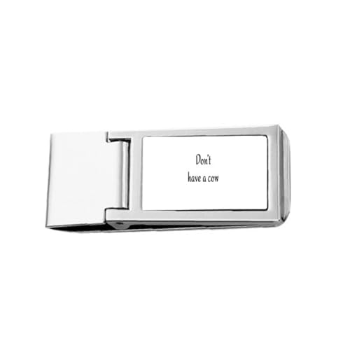 Not Have A Cow Art Deco Fashion Slim Money Clip Stainless Holder Pocket Wallet von no/no