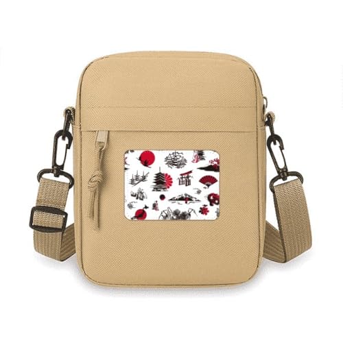 Umhängetasche aus japanischem Kiefernholz, Art-Deco, modische Umhängetasche, Handytasche, Handtasche, Mini-Umhängetasche von no/no