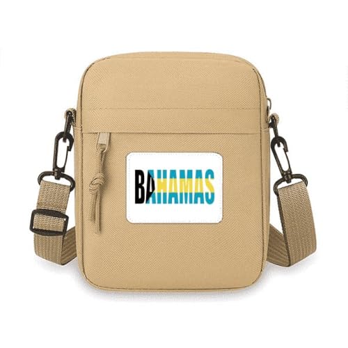 Umhängetasche mit Bahamas-Landflaggen-Name, Handytasche, Handtasche, Mini-Umhängetasche Umhängetasche mit Bahamas-Landflaggen-Name, Handytasche, Handtasche, Mini-Umhängetasche von no/no