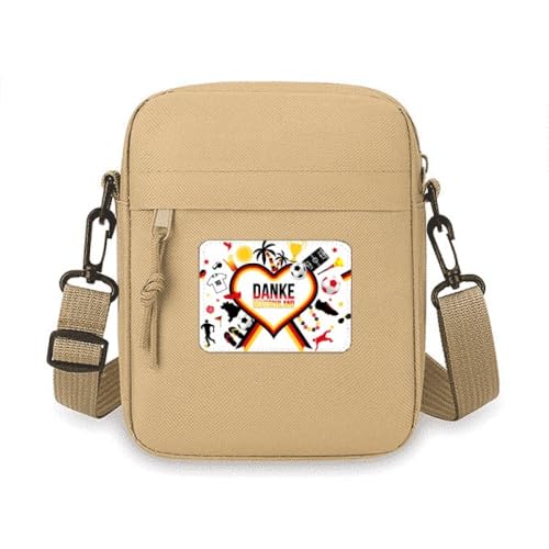 Umhängetasche mit Deutschland-Fußball-Flagge, Kulturmuster, Umhängetasche, Handytasche, Handtasche, Mini-Umhängetasche Umhängetasche mit Deutschland-Fußball-Flagge, Kulturmuster, Umhängetasche, Handytasche, Handtasche, Mini-Umhängetasche von no/no