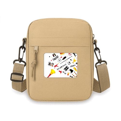 Umhängetasche mit Deutschland-Fußball-Flagge, Kulturmuster, Umhängetasche, Handytasche, Handtasche, Mini-Umhängetasche Umhängetasche mit Deutschland-Fußball-Flagge, Kulturmuster, Umhängetasche, Handytasche, Handtasche, Mini-Umhängetasche von no/no