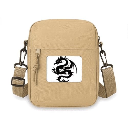 Umhängetasche mit Drachen-Motiv, Motiv: Kornmuster, Umhängetasche, Handytasche, Handtasche, Mini-Umhängetasche von no/no