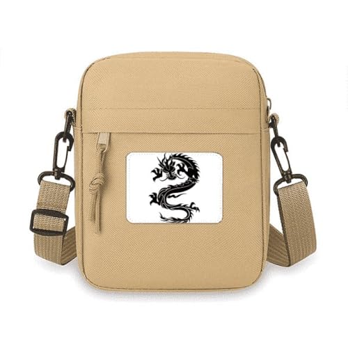 Umhängetasche mit Drachen-Motiv, Motiv: Kornmuster, Umhängetasche, Handytasche, Handtasche, Mini-Umhängetasche von no/no