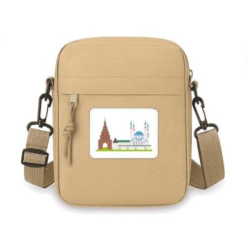 Umhängetasche mit Kasan-Russland-Symbol, Umhängetasche, Handytasche, Handtasche, Mini-Umhängetasche Umhängetasche mit Kasan-Russland-Symbol, Umhängetasche, Handytasche, Handtasche, Mini-Umhängetasche von no/no