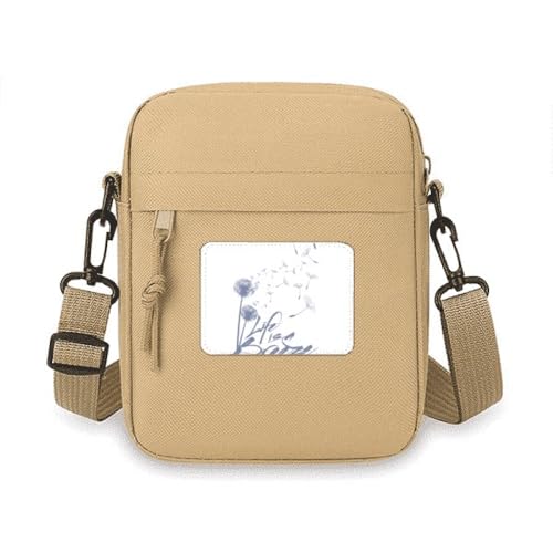 Umhängetasche mit Pusteblumen-Illustration, Umhängetasche, Handytasche, Handtasche, Mini-Umhängetasche von no/no