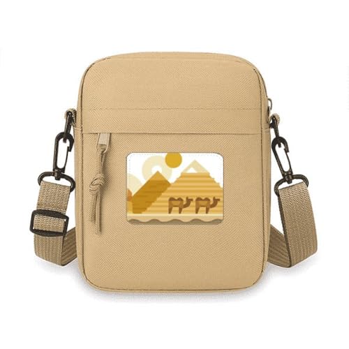 Umhängetasche mit Sphinx Pyraden in Ägypten, Gelb / Grün, Umhängetasche, Handytasche, Umhängetasche, Mini-Tasche von no/no