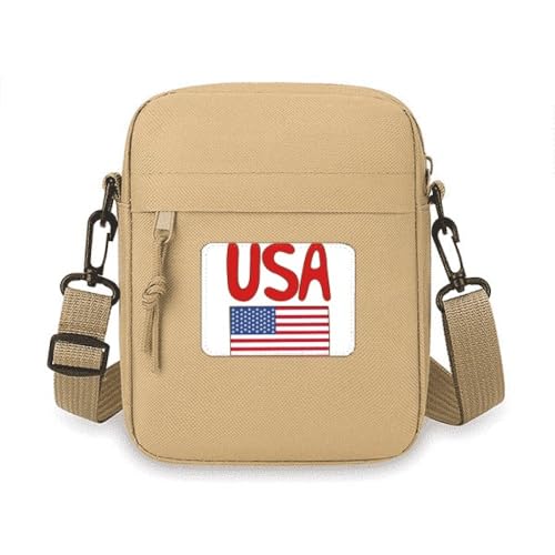 Umhängetasche mit roter Flagge, Handytasche, Handtasche, Mini-Umhängetasche von no/no