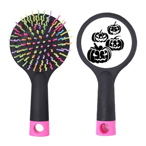 Vier schwarze Halloween-Kürbisse Salon Entwirrung Haarbürste Kissen Basis von no/no