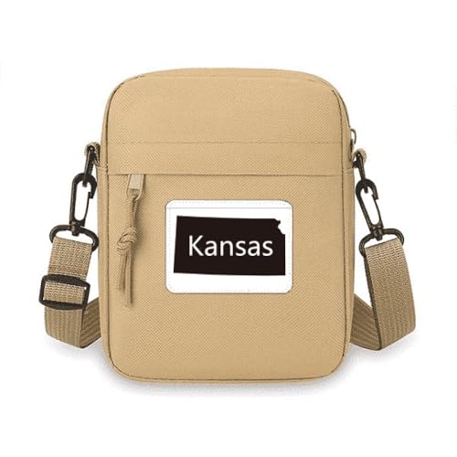 kansas ameusa Umhängetasche mit Kartenumriss, Handytasche, Handtasche, Mini-Umhängetasche kansas ameusa Umhängetasche mit Kartenumriss, Handytasche, Handtasche, Mini-Umhängetasche von no/no