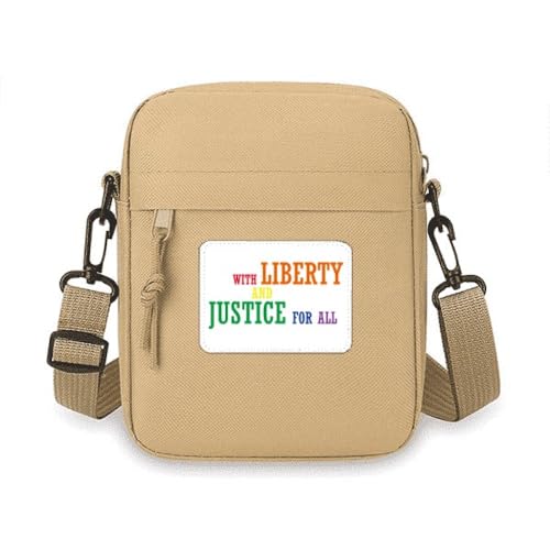 lgbt Regenbogenflagge und Gerechtigkeit, Umhängetasche, Handytasche, Handtasche, Mini-Umhängetasche von no/no