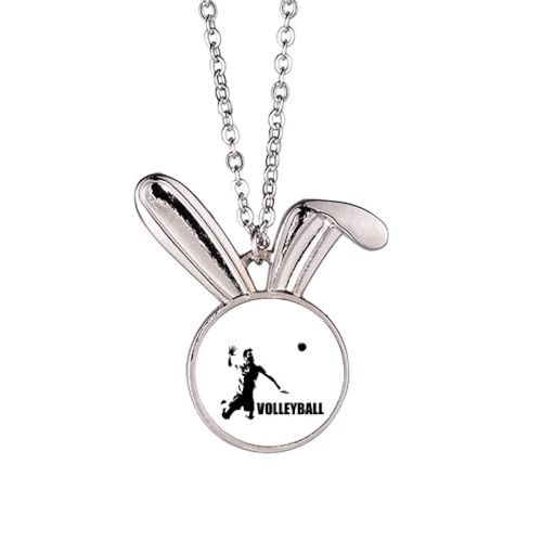 no/no American Sports Volleyball-Hasen-Halskette, Anhänger, Hase, Tierschmuck, Geschenk von no/no