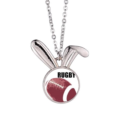 no/no Ball National Sports Racing Rabbit Halskette Anhänger Häschen Tier Schmuck Geschenk von no/no