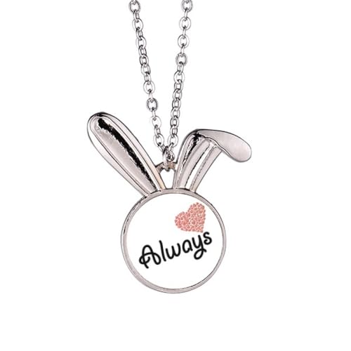 no/no Companion Forever Art Deco Halskette mit Hasen-Anhänger, Hase, Tierschmuck, Geschenk von no/no