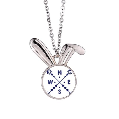 no/no Dekoration Richtungsangabe Kaninchen Halskette Anhänger Häschen Tier Schmuck Geschenk von no/no