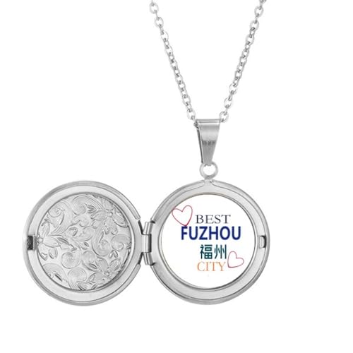 no/no Fuzhou-Ikonenschild, Art-Deco-Medaillon, Halskette, für Bild, Schmuck, Geburtstagsgeschenk von no/no