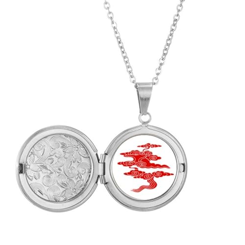 no/no Glücksverheißendes Leben Schöne Kreativität Medaillon Halskette hält Bild Schmuck Geburtstagsgeschenk von no/no