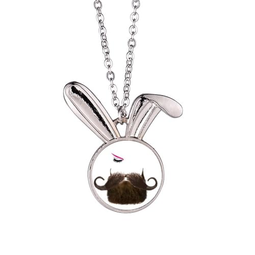 no/no Halskette für Männer und Frauen, Bärte, Augenbrauen, Augen, Kaninchen, Tierschmuck, Geschenk no/no Halskette für Männer und Frauen, Bärte, Augenbrauen, Augen, Kaninchen, Tierschmuck, Geschenk von no/no