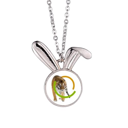 no/no Halskette mit Anhänger, Motiv: wilder Kaninchen, Tierschmuck, Geschenk von no/no