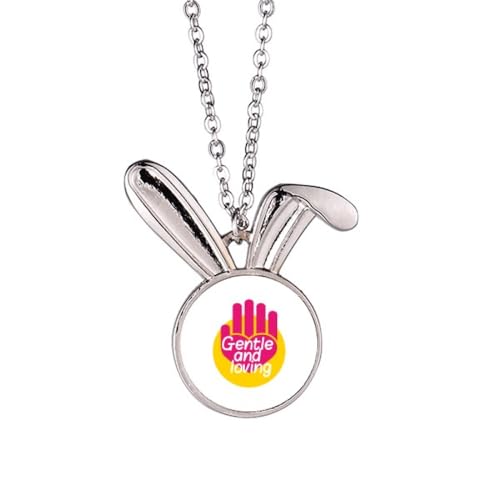 no/no Halskette mit Anhänger für Paare, Liebe, ewiges Art-Deco, modisch, Kaninchen, Tierschmuck, Geschenk von no/no