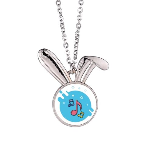 no/no Halskette mit Musikzeichen-Notation, Hase, Tierschmuck, Geschenk von no/no