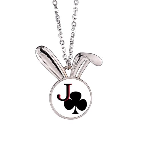 no/no Happiness Jack Club J Poker Kaninchen Halskette Anhänger Häschen Tier Schmuck Geschenk von no/no