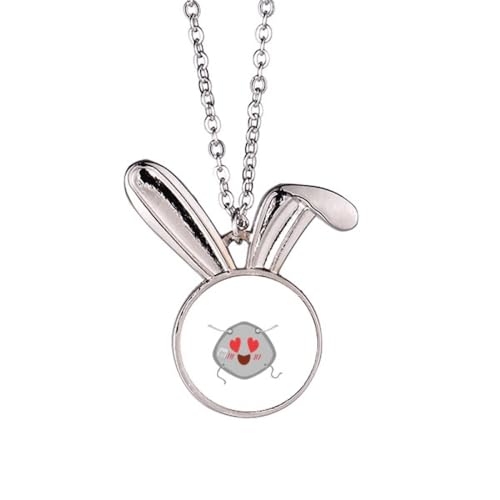 no/no Head Lovely Expression Face Rabbit Necklace Pendant Bunny Animal Jewelry Gift von no/no