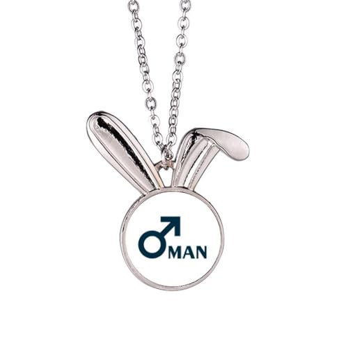 no/no Herren-Halskette mit Hasen-Anhänger, Motiv: Happy Science Power, Art-Deco, Modeschmuck, Geschenk no/no Herren-Halskette mit Hasen-Anhänger, Motiv: Happy Science Power, Art-Deco, Modeschmuck, Geschenk von no/no